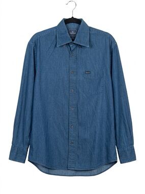 Faconnable Chambray Blue Button Down Shirt Medium